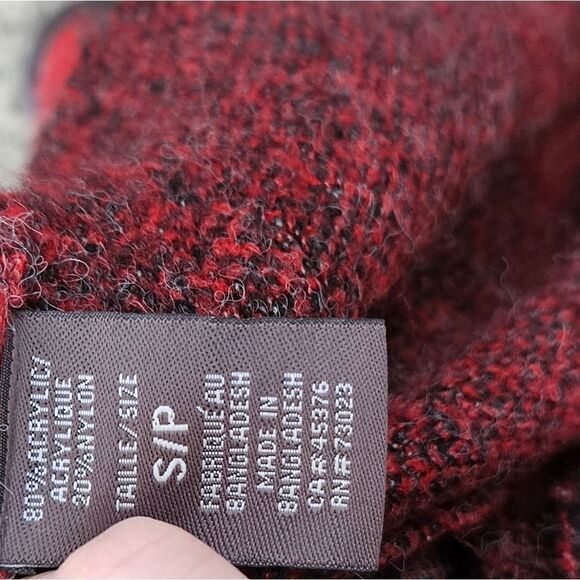 Suzy shear sweater/ light jacket Red plaid - Picture 5 of 5